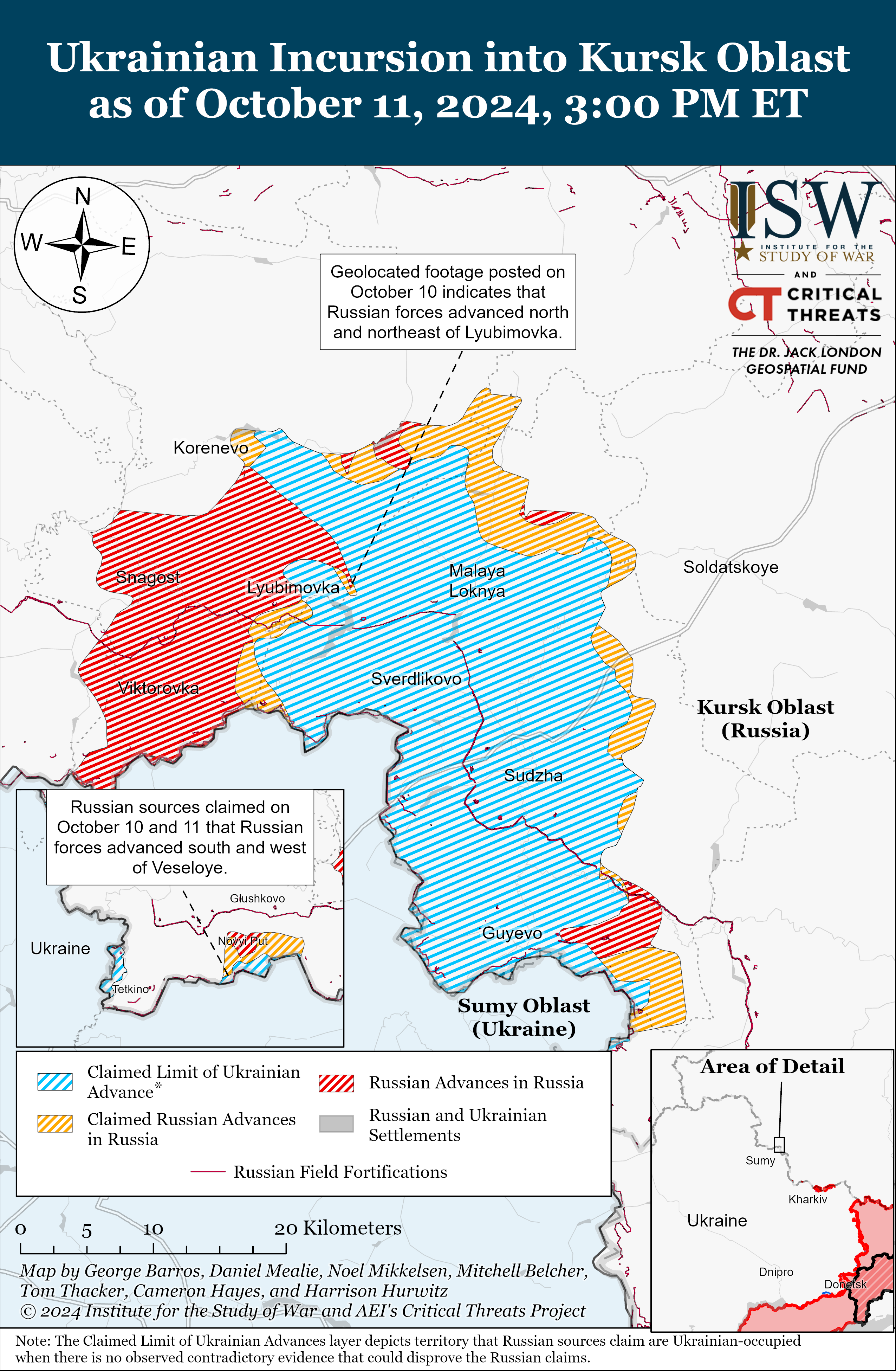 Russian Offensive Campaign Assessment October 11 2024 Institute for the Study of War